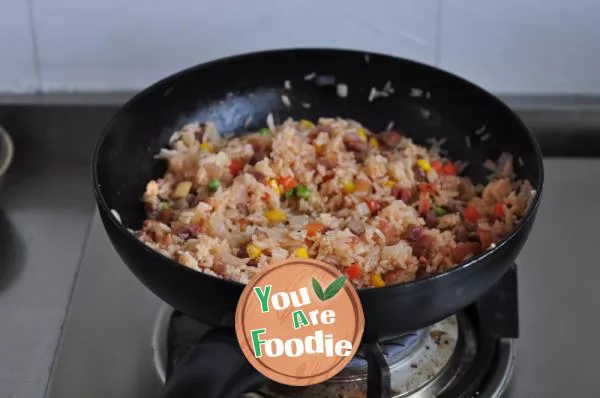 Fried rice with barbecued pork