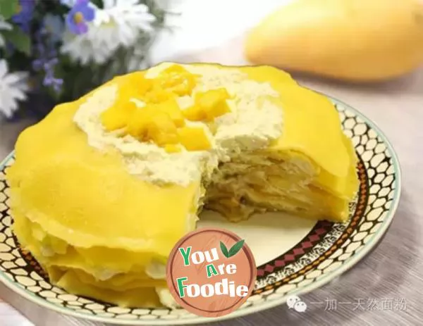 Mango thousand layer cake can be made in a household pan