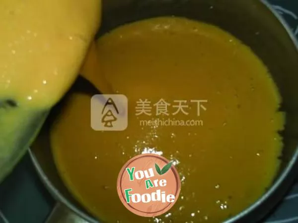 Pumpkin yam milk soup