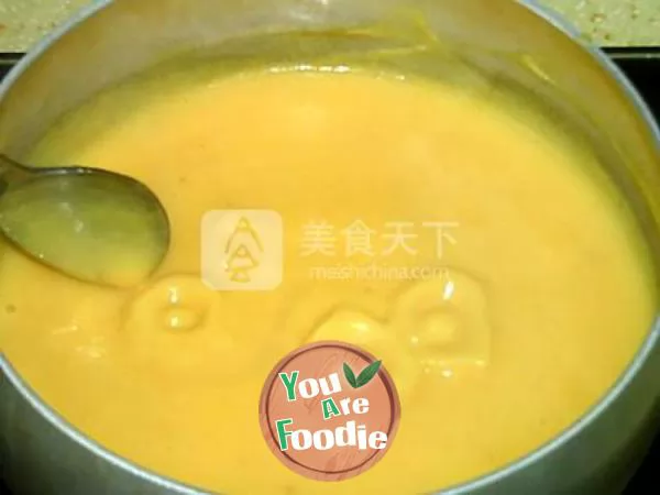 Pumpkin yam milk soup