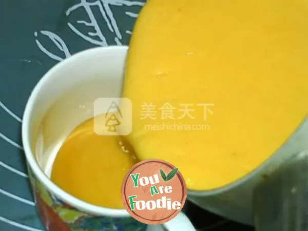 Pumpkin yam milk soup