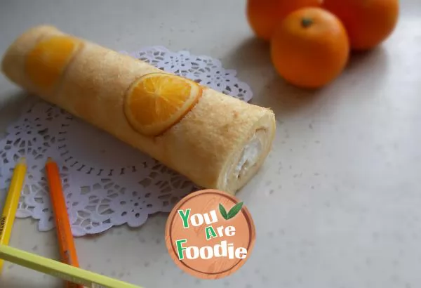 Orange cake roll