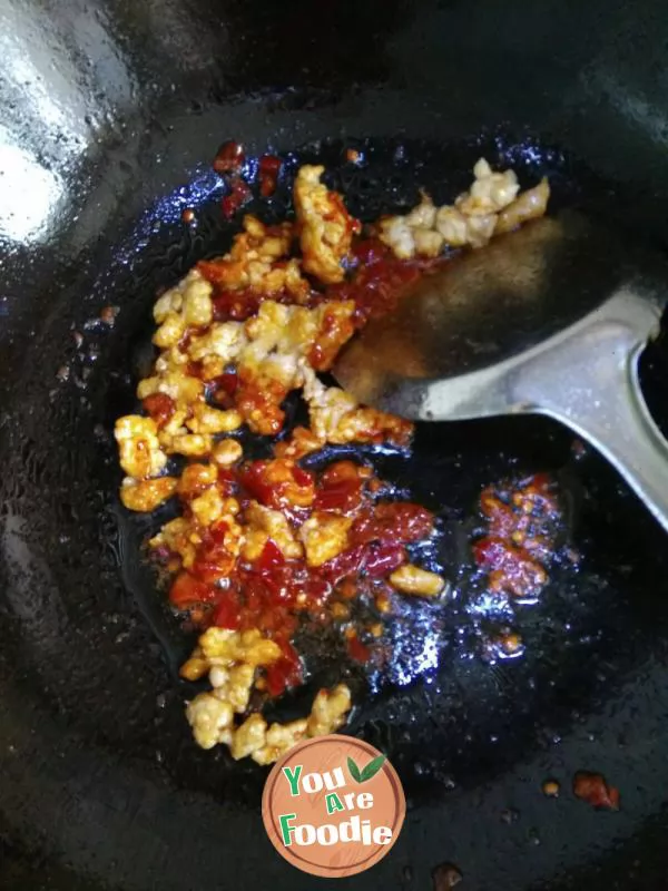 Minced pork with bean curd