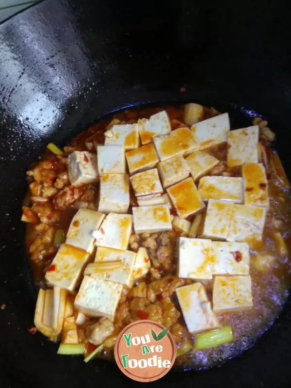 Minced pork with bean curd