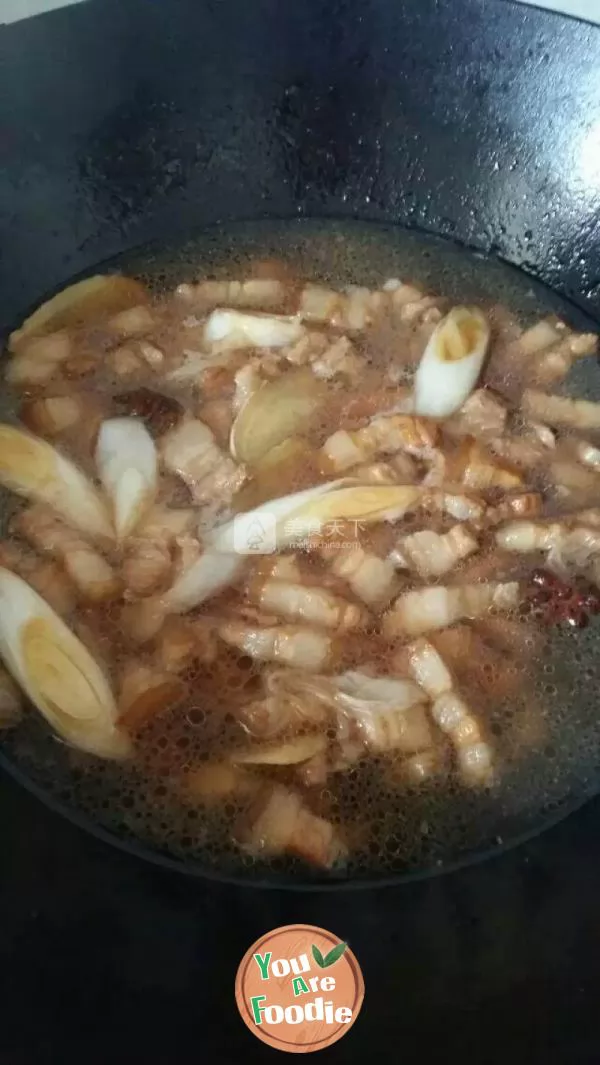 Steamed rice with streaky pork and potatoes