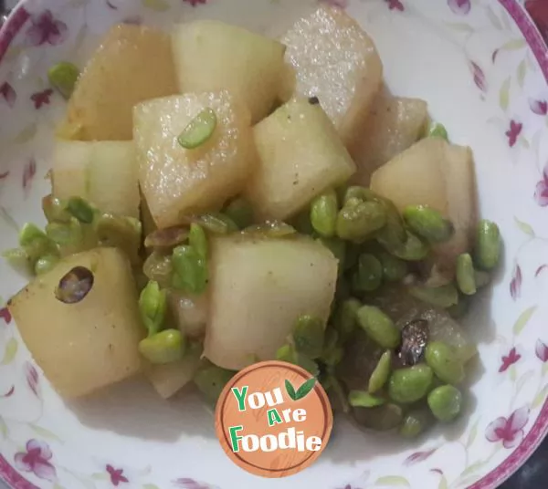 Fried soybean with white gourd and mustard