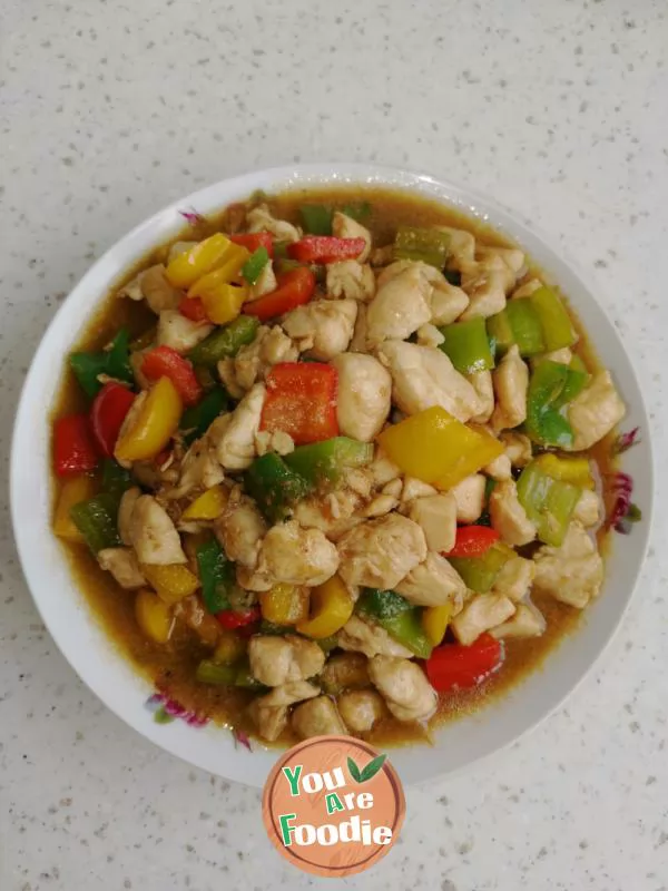 Fried-diced-chicken-with-pepper