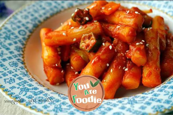 Korean spicy fried rice cake