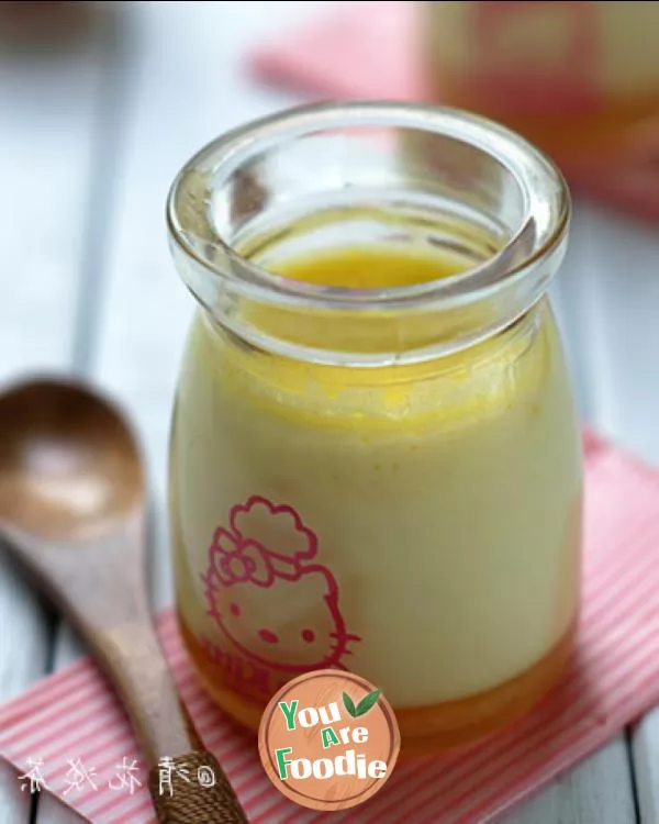 Cute baby bottle Caramel Pudding