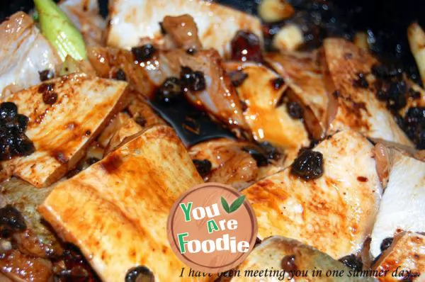 Braised fish Brisket with black bean sauce