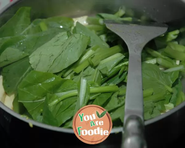 Dried bean curd with cabbage