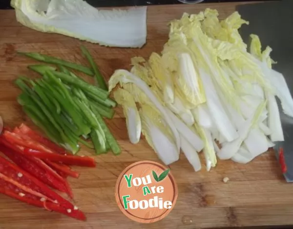 Stir fried baby cabbage with spicy sauce