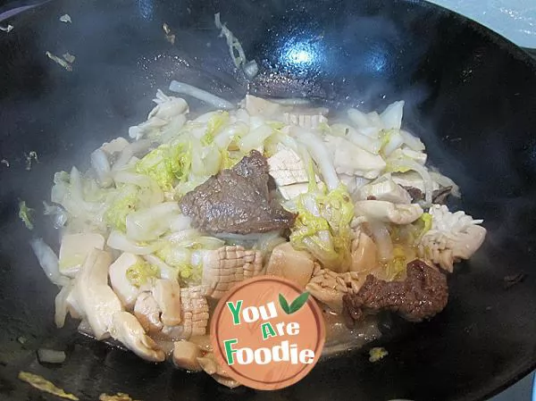 Braised Chinese cabbage with immortal tofu