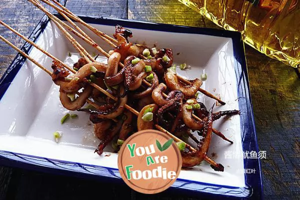 Fried squid whiskers in soy sauce