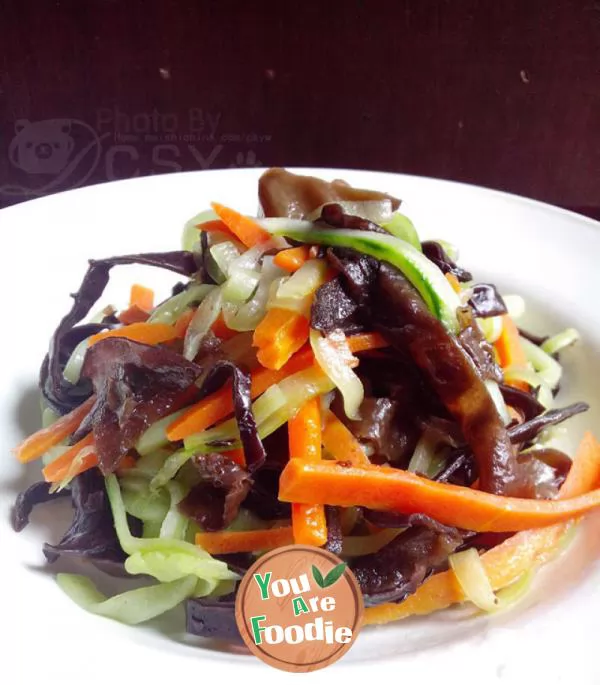 [simple-home-style-vegetarian-dish]-stir-fried-yellow-wood-shreds