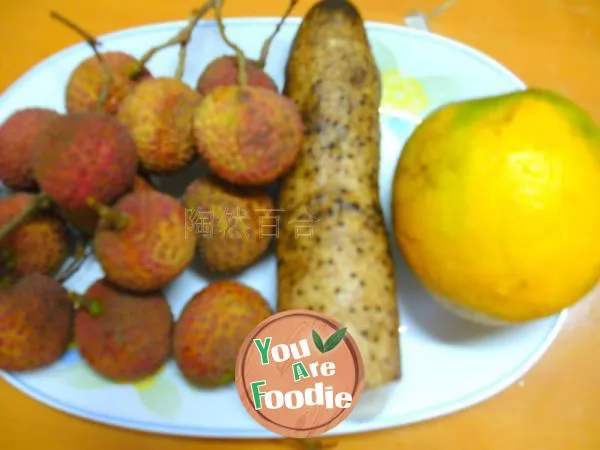 Fancy Yam: litchi yam in orange juice