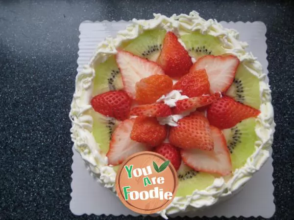 Strawberry birthday cake