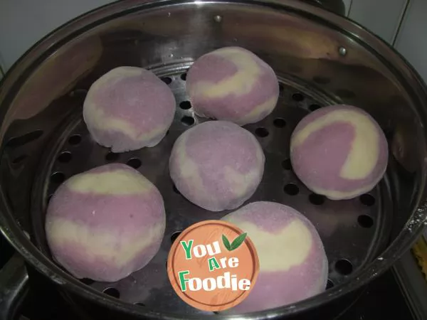 Dream purple potato steamed bread