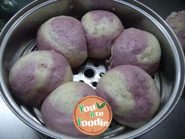 Dream purple potato steamed bread