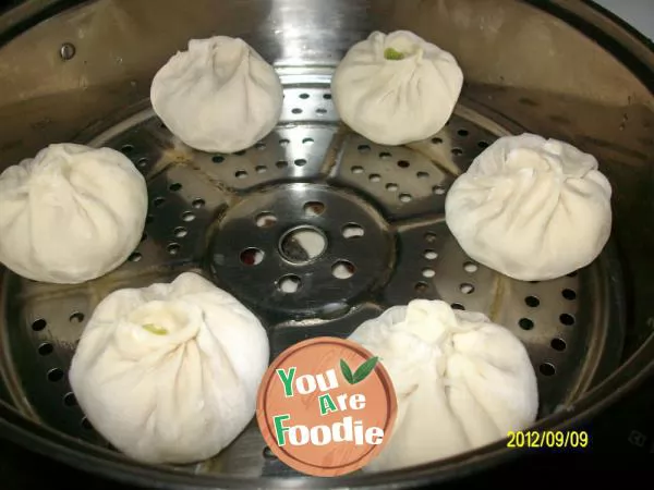 ✿ old style steamed stuffed buns -- cabbage and fried dough sticks with sweet sauce ✿