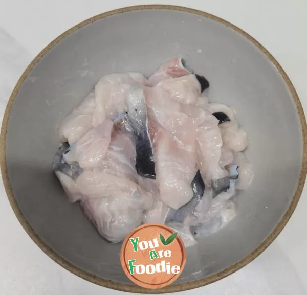 Boiled fish fillet