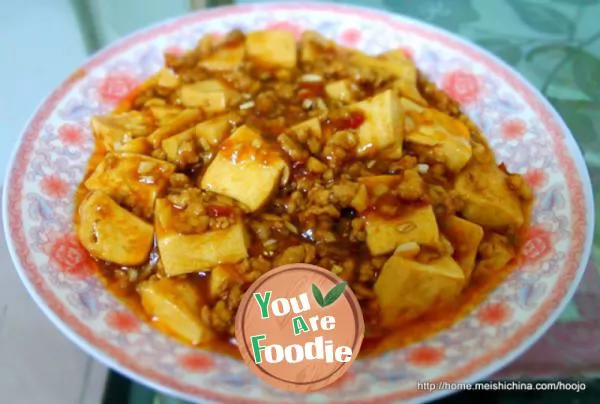 Minced pork with bean curd