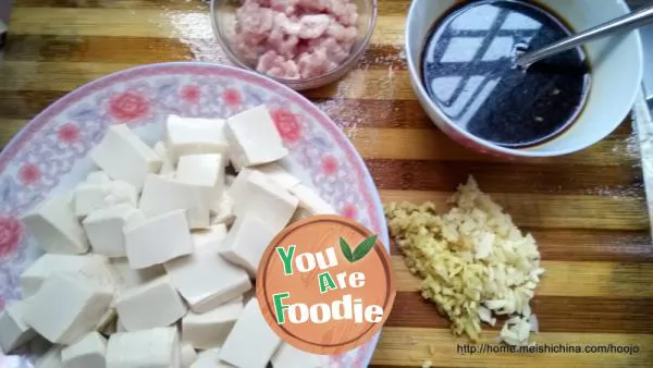 Minced pork with bean curd