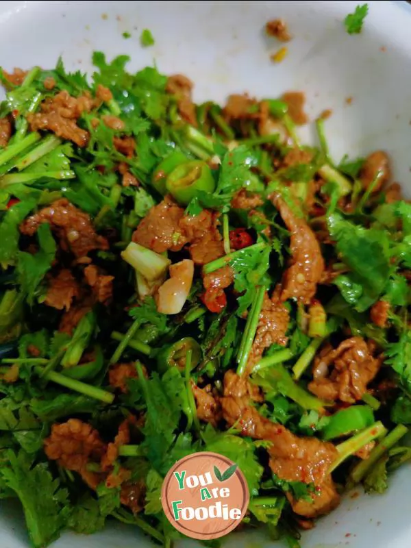 Beef with coriander