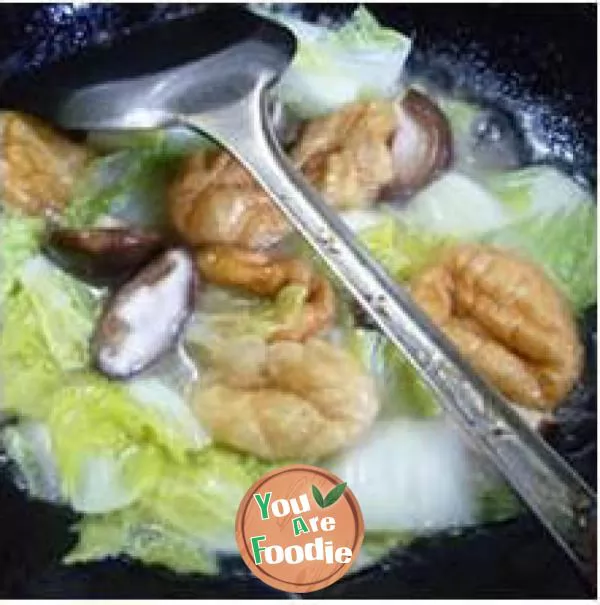 Mushroom oil gluten baby cabbage