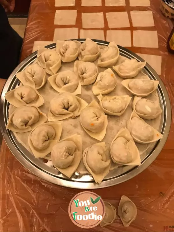 Dumplings with different dishes