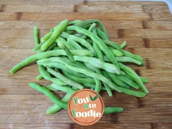 Stir fried dried tofu with green beans