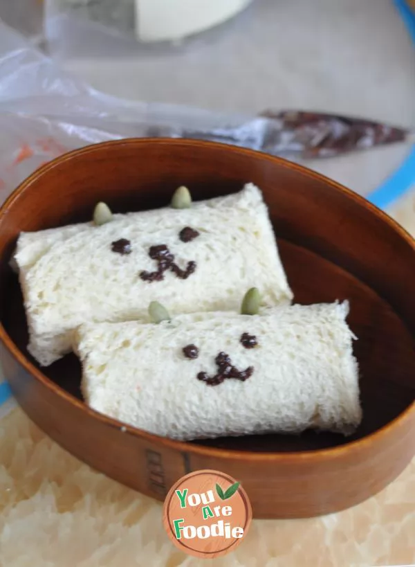 Cute rabbit mango sandwich Bento