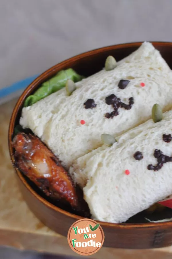 Cute rabbit mango sandwich Bento