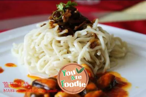 Creative fried noodles with soy sauce