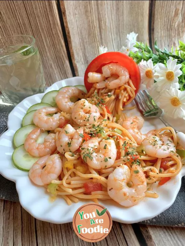 Shrimp-noodles-with-fresh-eggplant