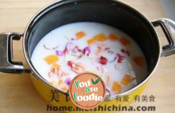 Carnation papaya milk Sago