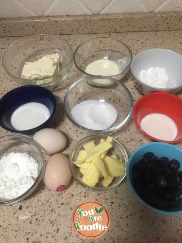 Blueberry light cheese cake