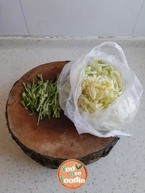 Stir fried Cabbage with Hot Peppers