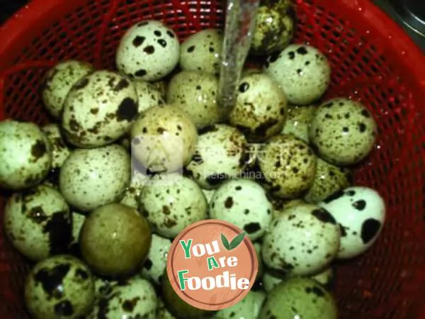 Quail eggs with beer