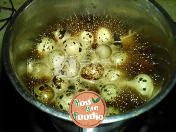 Quail eggs with beer