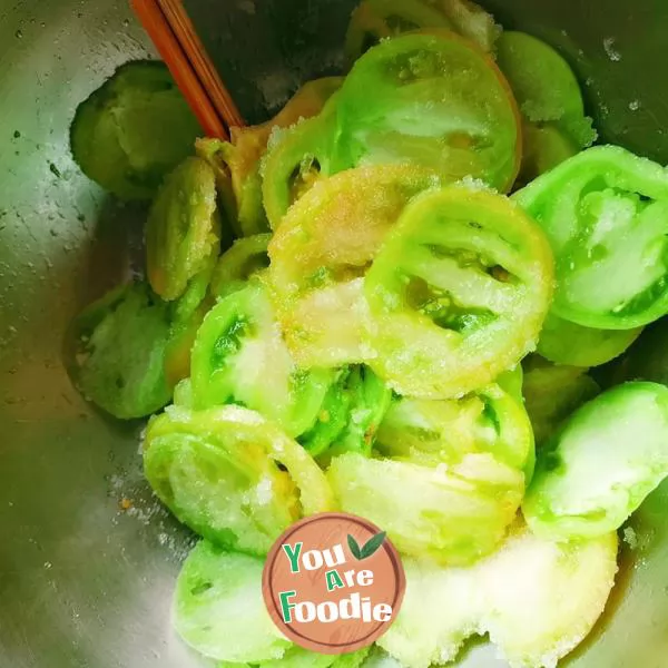 Pickled green tomato