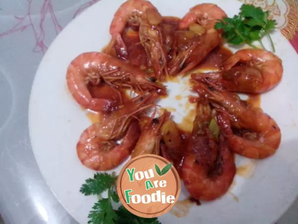 Shrimp in tomato sauce