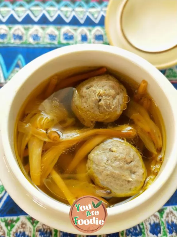 Cauliflower-beef-ball-soup