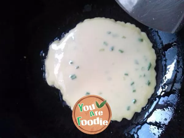 Simple egg cake with Scallion flavor