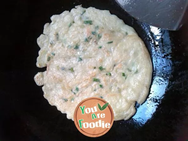 Simple egg cake with Scallion flavor