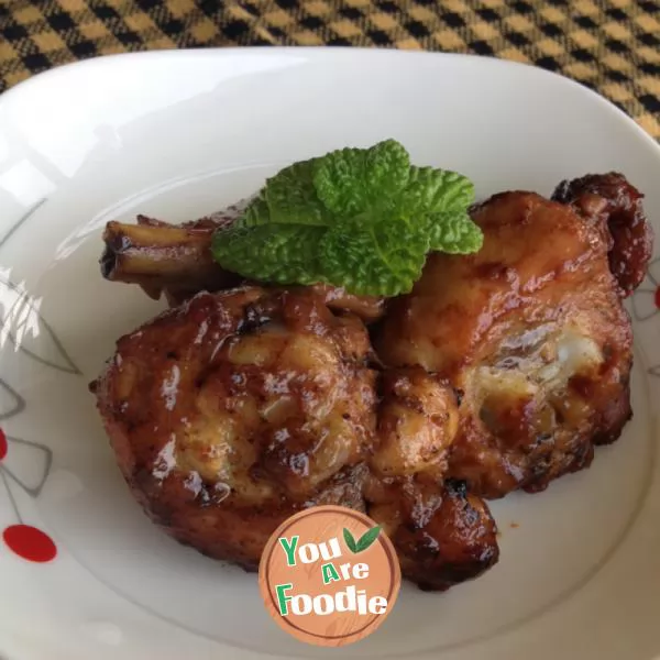 Roasted chicken leg with soy sauce