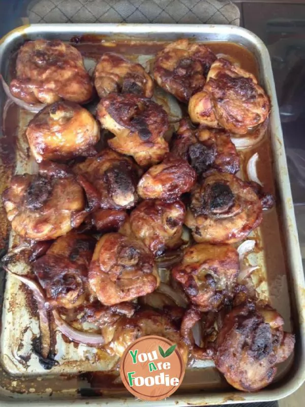 Roasted chicken leg with soy sauce