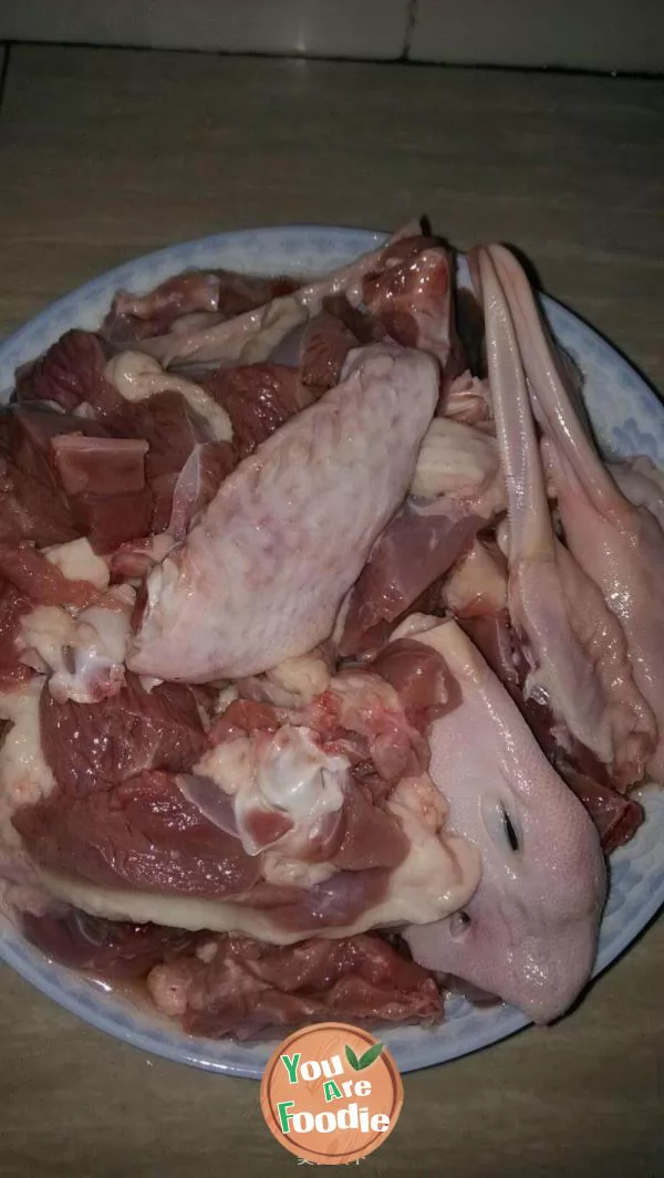 Duck meat in dry pot