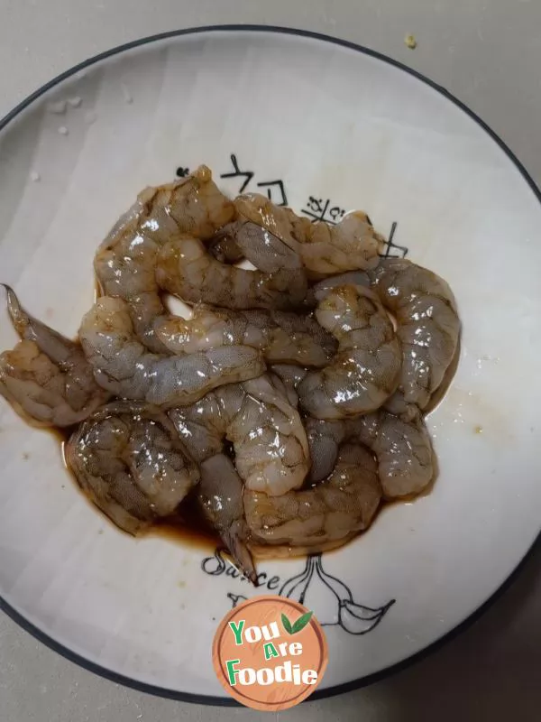 Stir fried Shrimp with Silk Melon