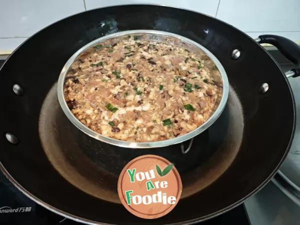 Steamed Pork Cake with Lotus Root